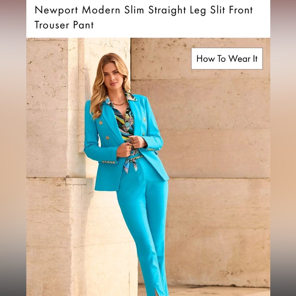 Elegant Turquoise Women's pants